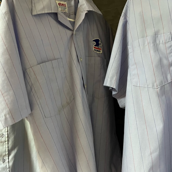 6 shirt bundle. Striped carrier short sleeved shirts. Size 17. - Picture 6 of 7